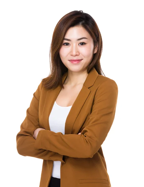 Young asian businesswoman in business suit — Stock Photo, Image