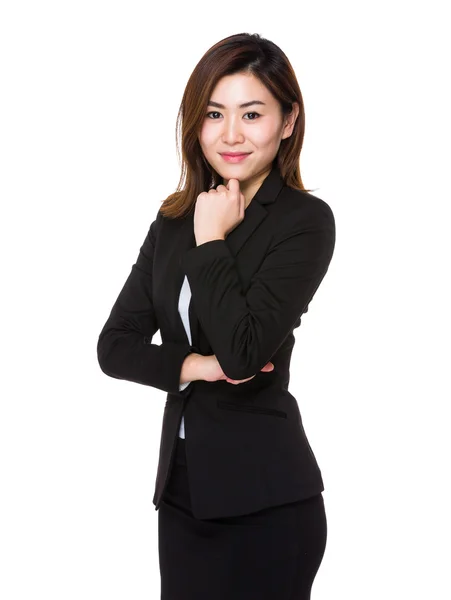 Jeune femme d'affaires asiatique en costume d'affaires — Photo