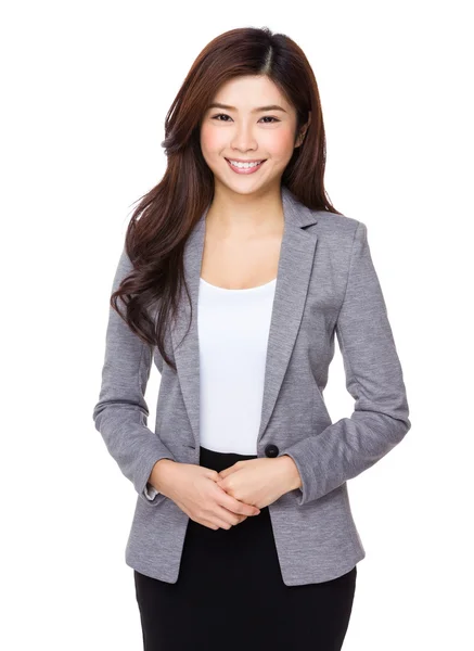 Jeune femme d'affaires asiatique en costume d'affaires — Photo