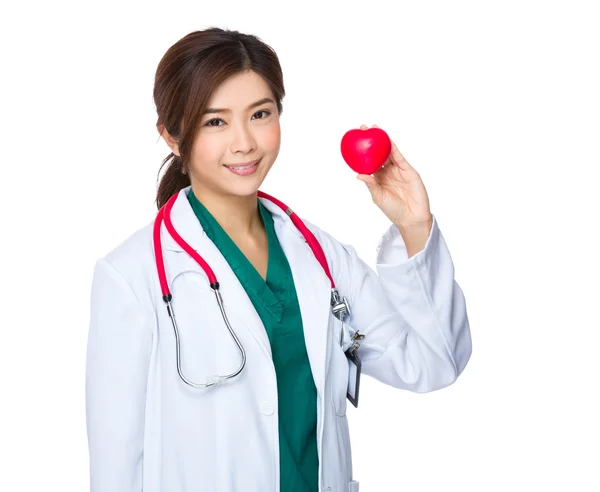 Asian woman doctor in white coat — Stock Photo, Image