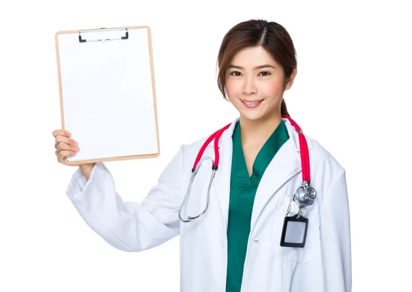 Asian woman doctor in white coat — Stock Photo, Image