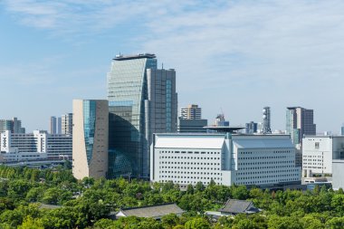 Japonya'nın Osaka manzarası görünümü