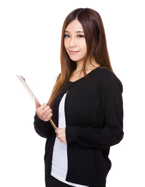 Asijské mladá žena v černém svetr — Stock fotografie