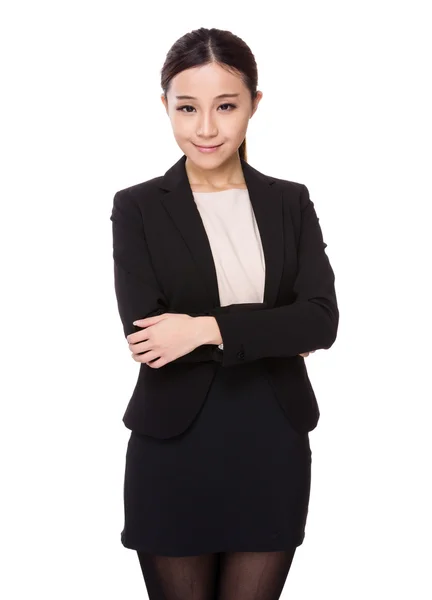 Jeune femme d'affaires asiatique en costume d'affaires — Photo