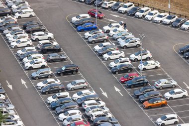 Tayvan 30 Kasım 2024: Açık hava otoparkı manzarası