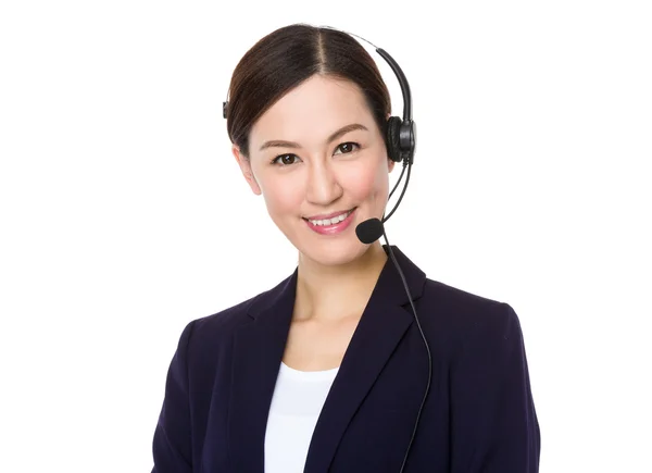 Customer services representative with headset — Stock Photo, Image