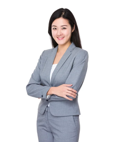 Ung asiatisk forretningskvinde i jakkesæt - Stock-foto