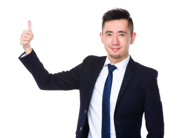 İş takım elbiseli genç Asyalı işadamı