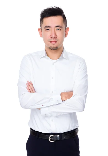 Young asian businessman in white shirt — Stock Photo, Image