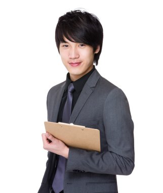 Genç Asyalı iş adamı iş kıyafetleri