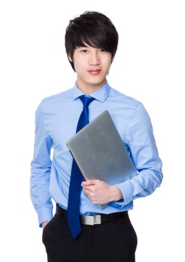 Genç Asyalı iş adamı iş kıyafetleri