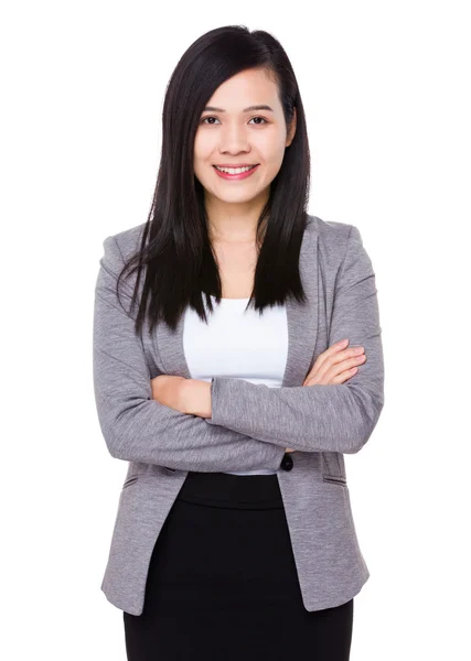 Junge asiatische Geschäftsfrau in Business-Anzug — Stockfoto