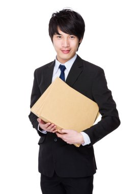 Genç Asyalı iş adamı iş kıyafetleri