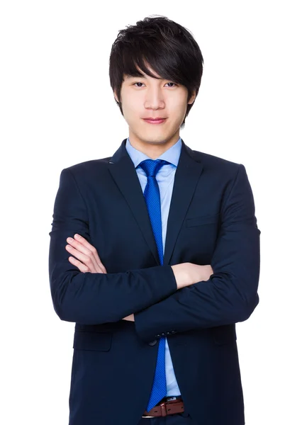 Jeune homme d'affaires asiatique en costume d'affaires — Photo