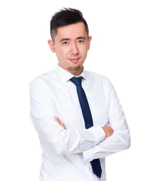 Fiatal ázsiai üzletember fehér ing — Stock Fotó