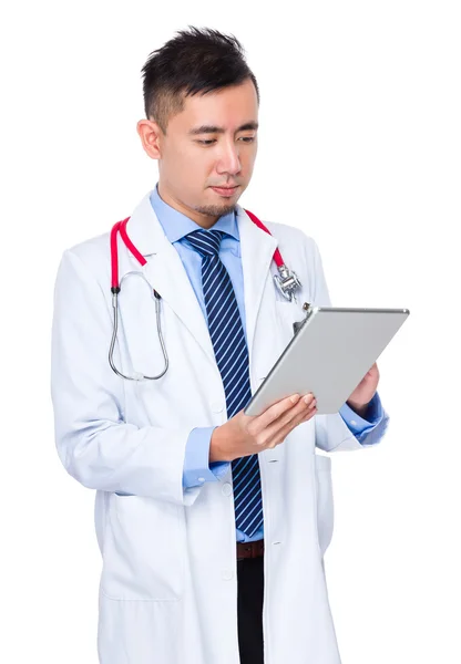 Asian male doctor in white coat — Stock Photo, Image