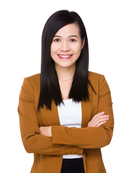 Junge asiatische Geschäftsfrau in Business-Anzug — Stockfoto