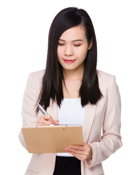 Joven asiática mujer de negocios traje — Foto de Stock