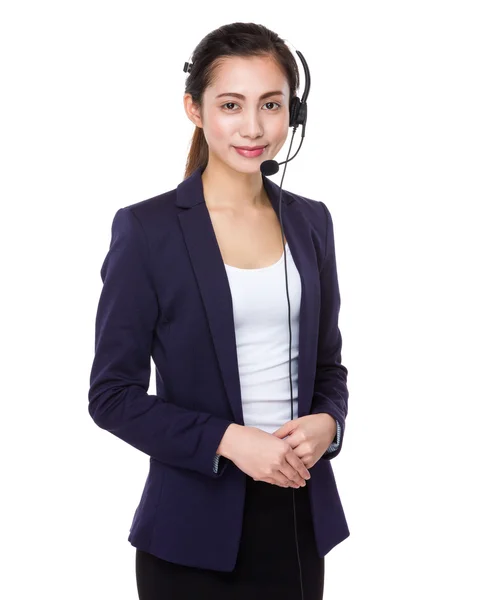 亚洲女性客户服务营办商 — 图库照片