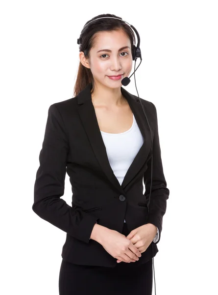 Kvinnliga kunden tjänster operatören — Stockfoto