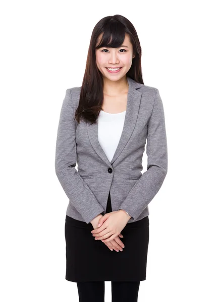 Jeune femme d'affaires asiatique en costume d'affaires — Photo