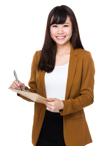 Young asian businesswoman in business suit — Stock Photo, Image