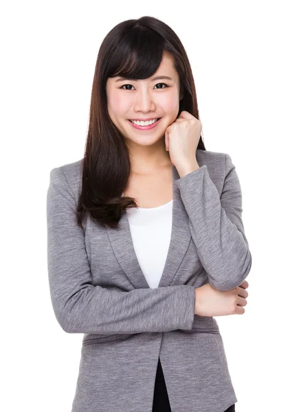 Junge asiatische Geschäftsfrau in Business-Anzug — Stockfoto