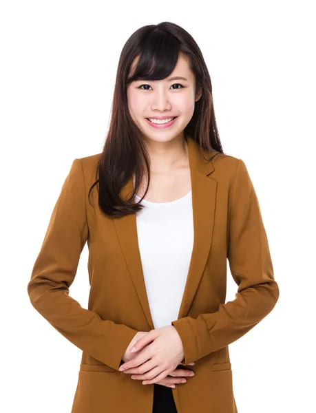 Jeune femme d'affaires asiatique en costume d'affaires — Photo