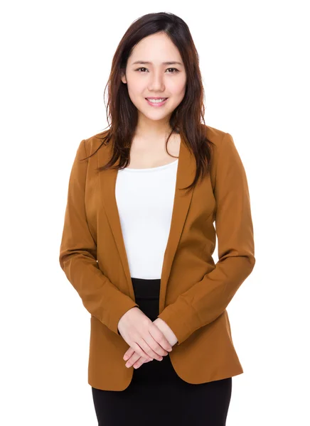 Jeune femme d'affaires asiatique en costume d'affaires — Photo