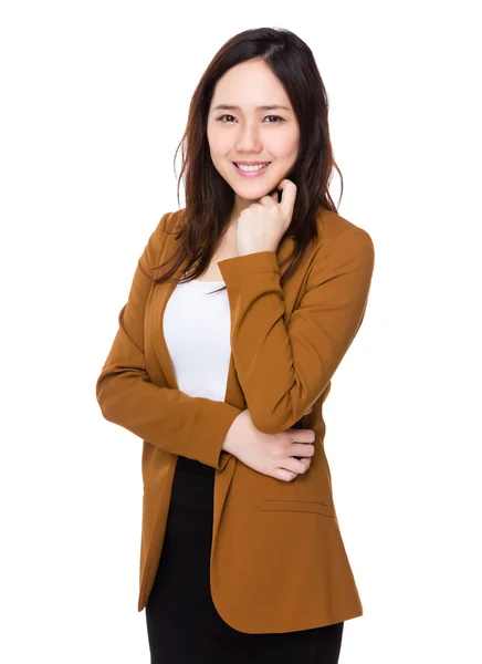 Junge asiatische Geschäftsfrau in Business-Anzug — Stockfoto