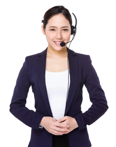 Call Center Agent mit Headset — Stockfoto