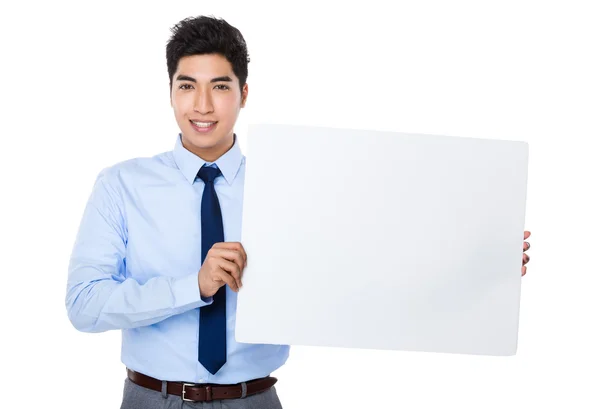 Young asian businessman in blue shirt — Stock Photo, Image