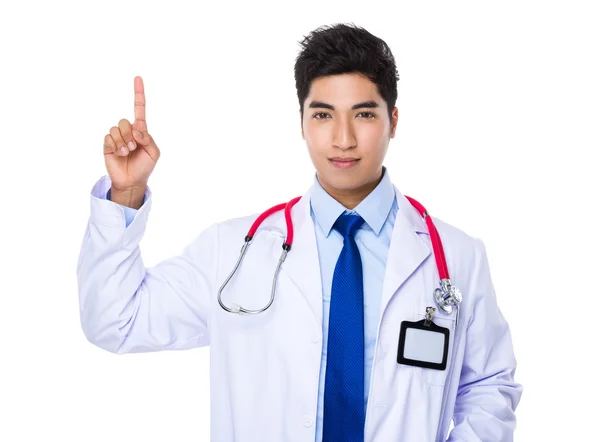 Asian male doctor in white coat — Stock Photo, Image