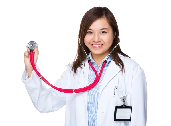 Asian female doctor in white coat — Stock Photo, Image