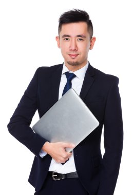 İş takım elbiseli genç Asyalı işadamı