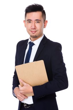 İş takım elbiseli genç Asyalı işadamı