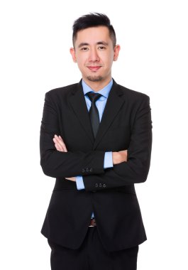 İş takım elbiseli genç Asyalı işadamı