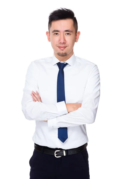 Młody biznesmen azjatyckich w białej koszuli — Zdjęcie stockowe