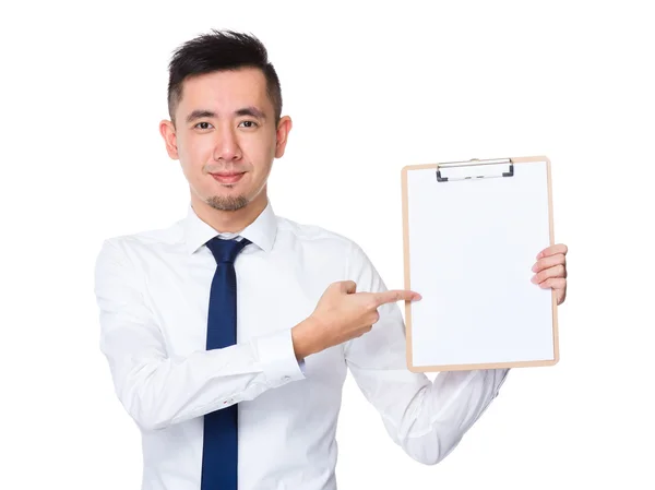 Unga asiatiska affärsman i vit skjorta — Stockfoto