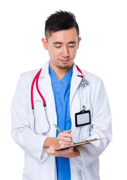 Asian male doctor in white coat — Stock Photo, Image