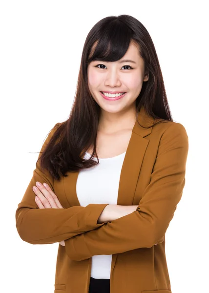 Young asian businesswoman in business suit — Stock Photo, Image