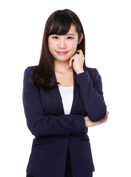 Jeune femme d'affaires asiatique en costume d'affaires — Photo