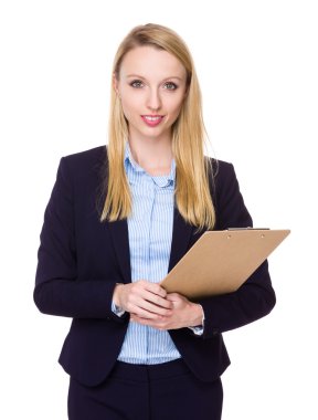 İş takım elbiseli genç beyaz işkadını