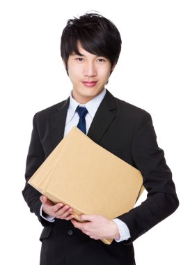 İş takım elbiseli genç Asyalı işadamı