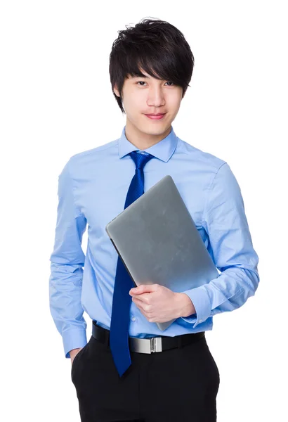 Joven asiático hombre de negocios en azul camisa — Foto de Stock