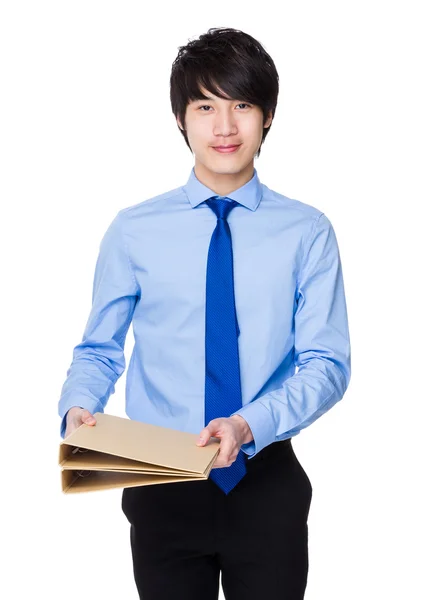 Joven asiático hombre de negocios en azul camisa — Foto de Stock