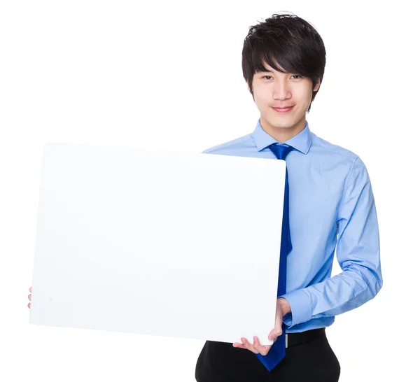 Unga asiatiska affärsman i blå skjorta — Stockfoto