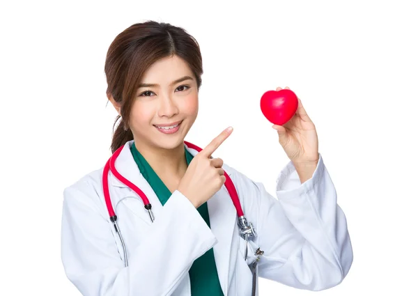 Asian woman doctor in white coat — Stock Photo, Image