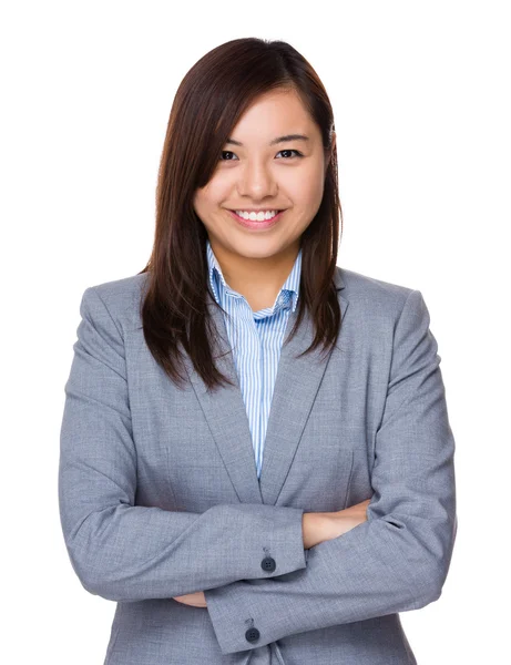 Young asian businesswoman in business suit — Stock Photo, Image