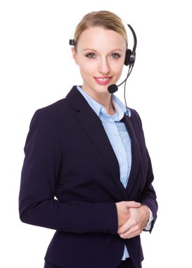 Müşteri hizmetleri temsilcisi ile kulaklık